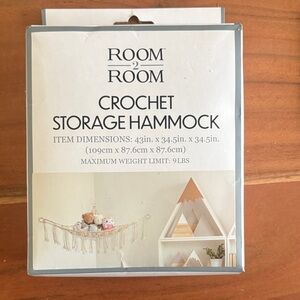 Room 2 Room Crochet Storage Hammock in Natural Beige